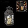 LANTERNĂ CRĂCIUN 11 x 11 x 26,5 CM CU LED NEGRU *2522