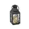 LANTERNĂ CRĂCIUN 11 x 11 x 26,5 CM CU LED NEGRU *2522