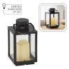 LANTERNĂ DE CRĂCIUN 11 x 11 x 20,5 CM CU LED NEAGRĂ *2539