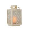LAMPION DE CRĂCIUN 11 x 11 x 20,5 CM CU INSERTIE LED ALBĂ *2553