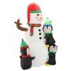 Om de zăpadă gonflabil cu pinguini LED 190 cm *0394