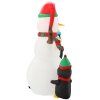Om de zăpadă gonflabil cu pinguini LED 190 cm *0394