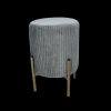Taburet rotund cu picioare 28 x 42 CM gri *4231