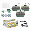 SET 3 TĂVIȚE 12 BUCĂȚI MINI ABURITOR PENTRU germinare CU ACCESORII LED *3791
