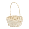 Coș din ratan 17/13 x 7/21 CM cu mânere - Alb *4187