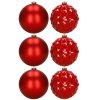 Set de Bile de Crăciun 15 cm - 6 Bucăți