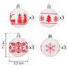 Set de globuri de Crăciun 6 cm, 12 bucăți - CA1541