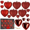 Set de 16 Bile de Crăciun în Formă de Inimă CA0959