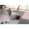 Puzzle din spumă pentru podea 180x180cm 9 buc gri roz
