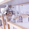 Căsuță de păpuși din lemn + mobilier 80cm