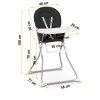 Scaun de masă pentru copii Fando 7067 gri negru