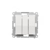 Buton triplu Simon 54 premium modul alb