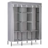 Dulap textil cu rafturi Massido - gri