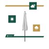 Umbrelă de terasă 300cm GU0034