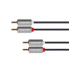 Cablu de interconectare RCA 2x - RCA 2x, 5m Basic KM1212