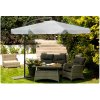 Umbrelă de terasă 350cm gri 200g/m2