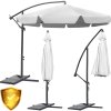Umbrelă de terasă 350cm gri 200g/m2