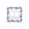 Capac priză 2x RJ45/RJ12 Simon 10 alb