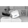 Căști wireless în urechi M6 cu power bank - negru