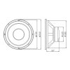 Difuzor de bas 20 cm 8" 300W 4 Ohm A-200