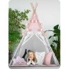 Cort teepee pentru copii cu ghirlandă și lumini Nukido - roz