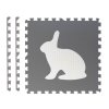 Puzzle din spumă pentru podea animale albe și gri 6 buc 7490