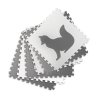 Puzzle din spumă pentru podea animale albe și gri 6 buc 7490