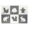 Puzzle din spumă pentru podea animale albe și gri 6 buc 7490