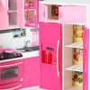 Bucătărie cu mobilier pentru păpuși 4 segmente LED sunete