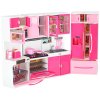 Bucătărie cu mobilier pentru păpuși 4 segmente LED sunete