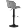 Scaun de bar cu spătar Castel gri deschis - 2 buc.
