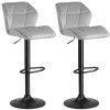 Scaun de bar cu spătar Castel gri deschis - 2 buc.