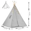 Cort tip teepee pentru copii cu lumini Nukido - gri