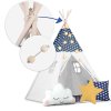 Cort tip teepee pentru copii cu lumini Nukido - albastru închis