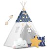 Cort tip teepee pentru copii cu lumini Nukido - albastru închis
