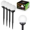 Lampa solară bilă albă 4 buc Ilumen LS-102