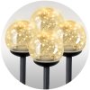 Lampă solară bilă transparentă 4 bucăți Ilumen LS-103