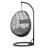 Scaun de grădină suspendat Brava negru + perne gri Sofotel