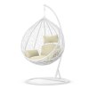 Scaun de grădină suspendat Hawana alb + perne bej Sofotel