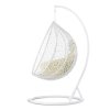 Scaun de grădină suspendat Hawana alb + perne bej Sofotel