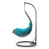 Scaun de grădină suspendat Cabana gri + perne albastru deschis Sofotel