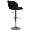 Scaun de bar Castel cu spătar negru - 2 bucăți