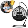 Scaun de grădină suspendat Havana negru + perne negre Sofotel