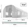 Tunel de grădină 2,5 x 4 m (10 m2) alb Plonos