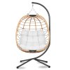 Scaun de grădină suspendat Tihuana maro + perne gri Sofotel