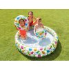 Set: piscină gonflabilă 132 x 28 cm + minge și cerc INTEX 59469