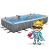 Piscină de grădină cu structură 732 x 366 x 132 cm 11în1 Bestway 56475