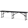 Set pliabil de grădină bancă + 2 bănci 180 cm Plonos negru