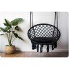 Scaun de grădină suspendat tip leagăn BOHO negru