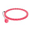 Cerc inteligent Hula Hop pentru slăbit cu proeminențe și greutate 50 cm, roz, REBEL ACTIVE